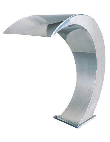 Wylewka BALI, wys. 688 mm, szer. 500 mm, połysk stal A316, przepływ 40 m³/h Tebas 380002